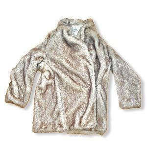 NWT Faux Fur Coat Wrap Jacket